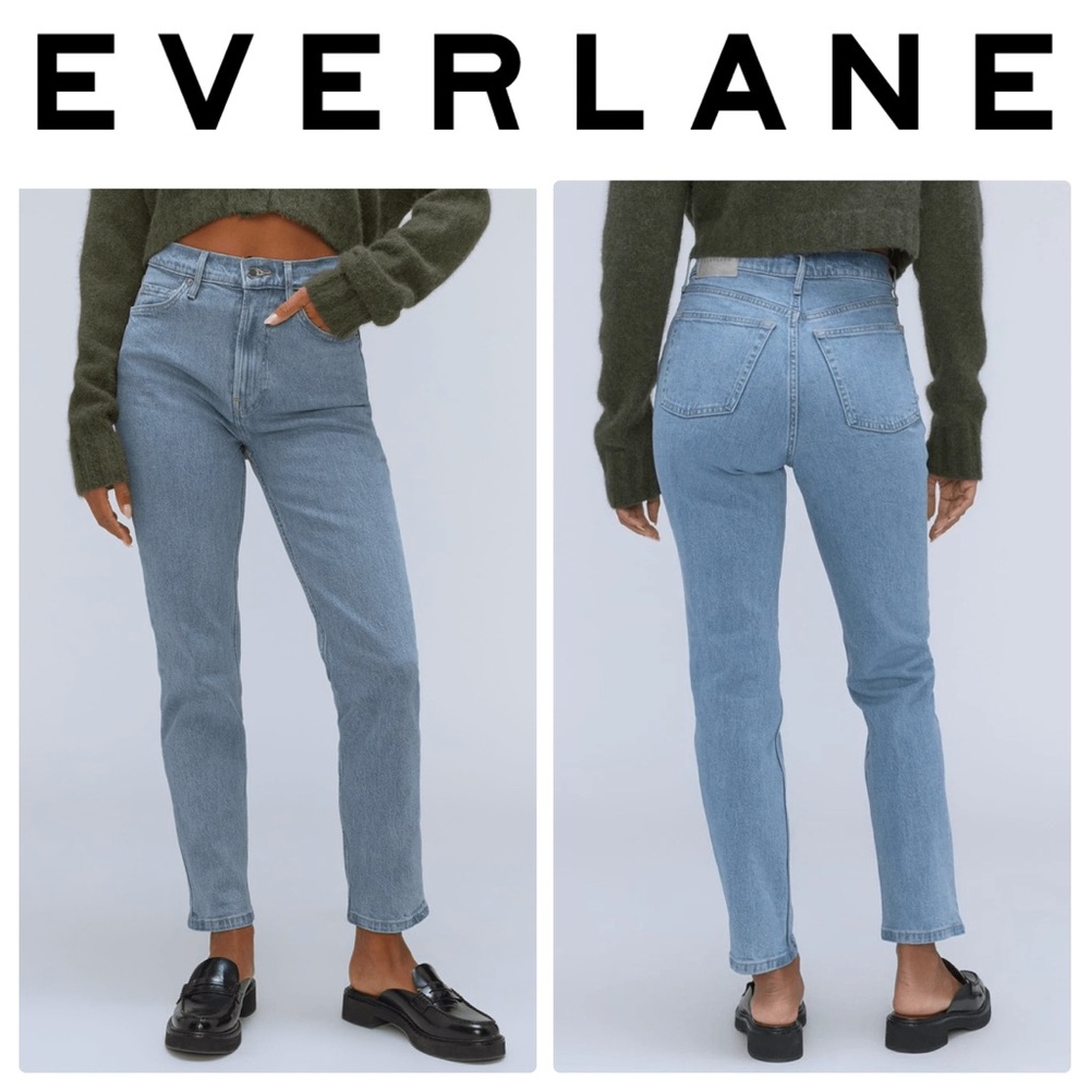 Everlane The Original Cheeky Blue Ankle Jeans